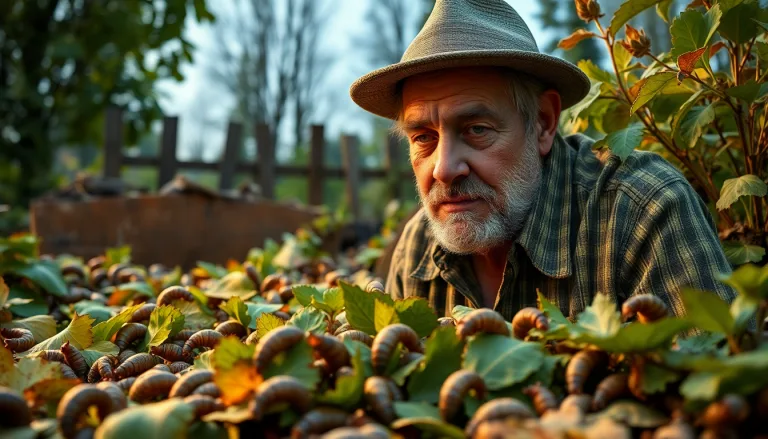 Jardin envahi par des escargots