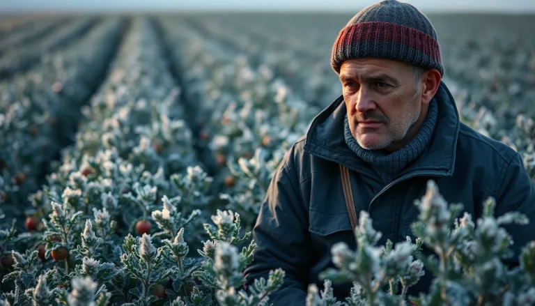 Plantes de jardin détruites par le gel nocturne
