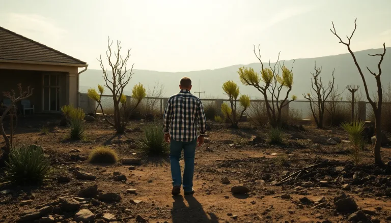 Jardin desséché par la chaleur extrême