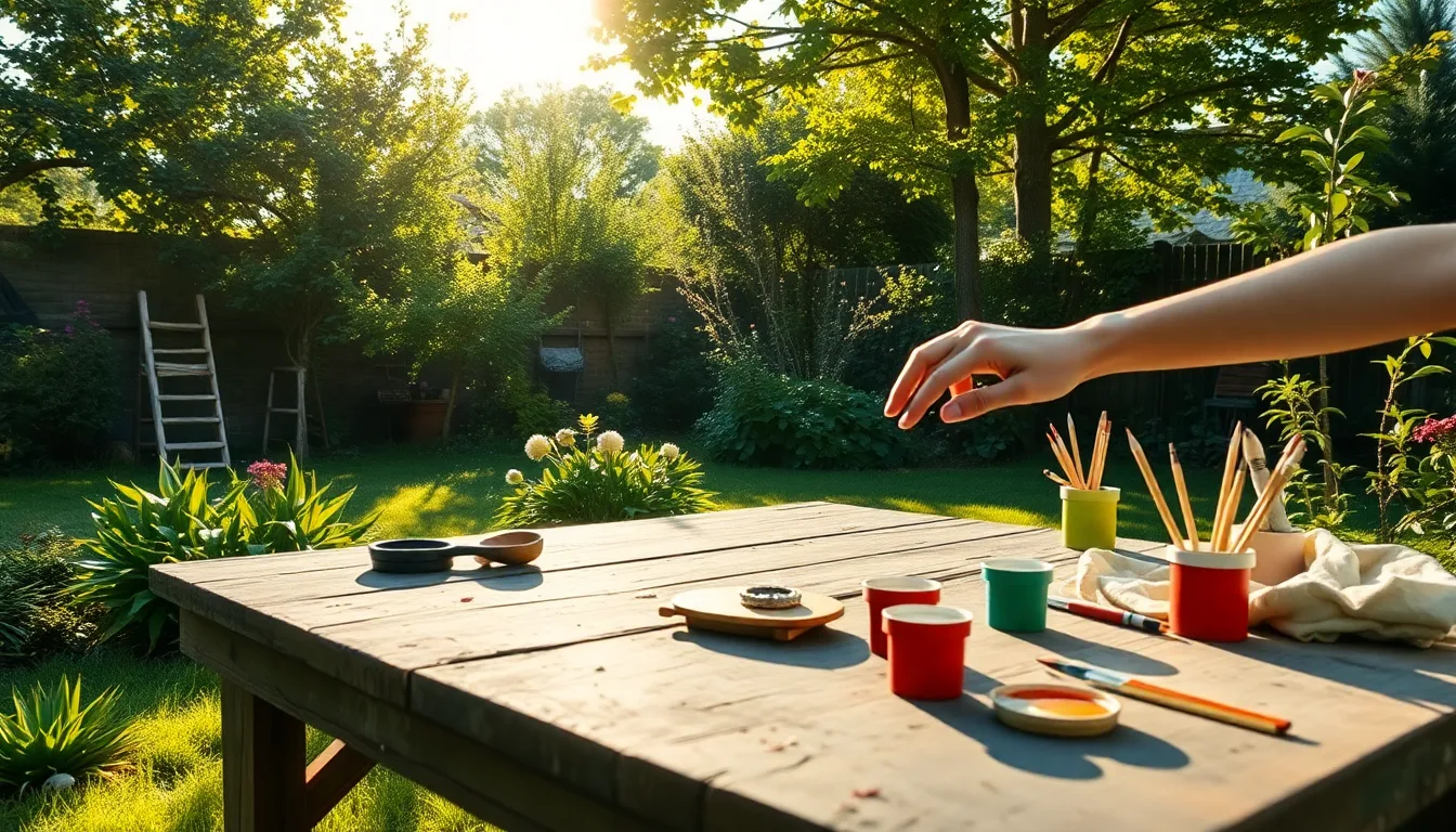 Un vieux transat de jardin transformé en élément décoratif original.