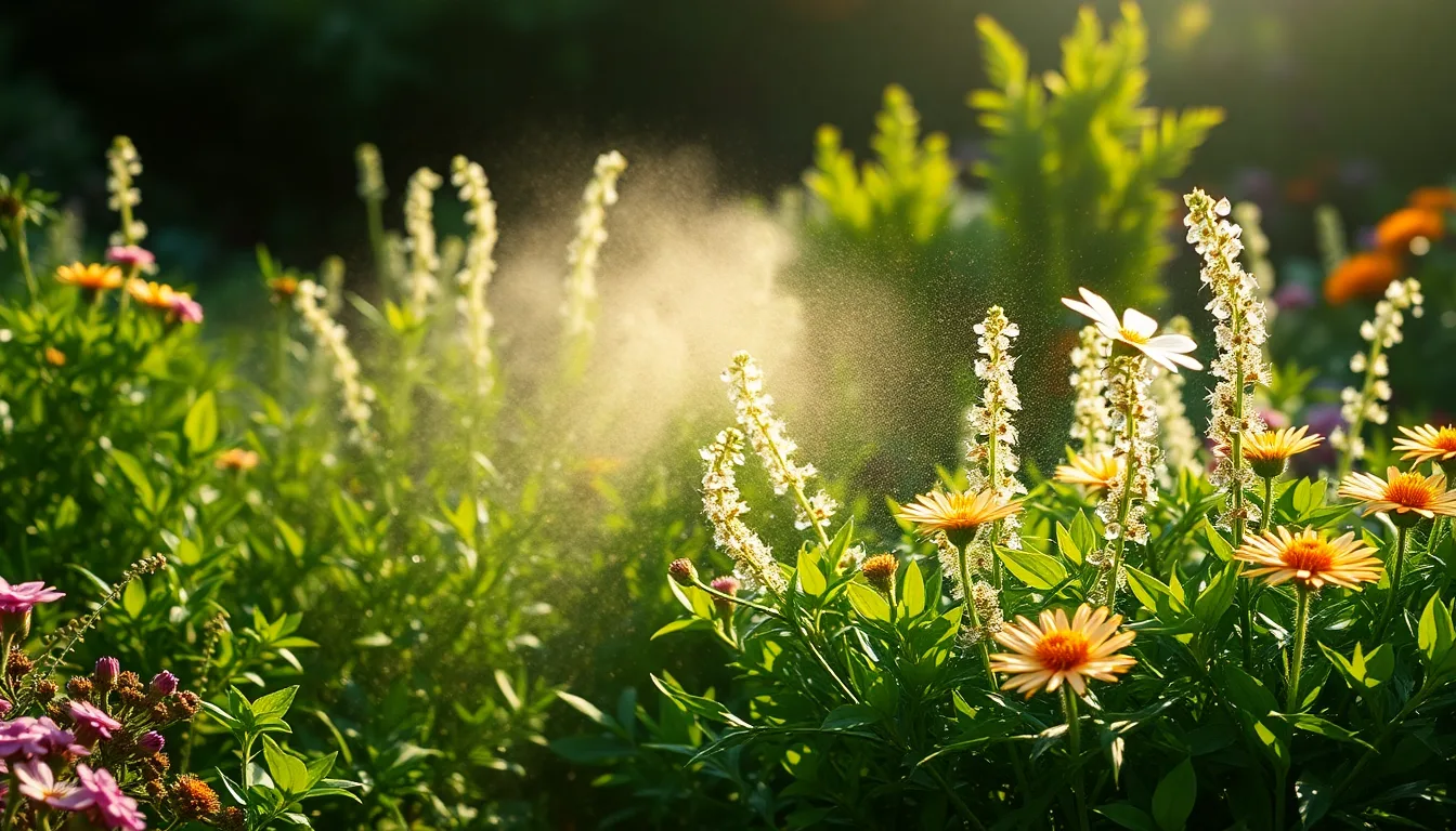 Une pelouse verte et luxuriante malgré une chaleur intense, avec une goutte d'eau stylisée.