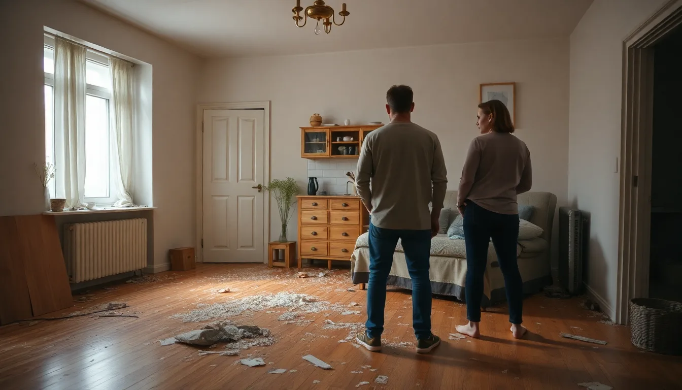 Maison présentant des signes de négligence ou de mauvais entretien, avec une citation sur les erreurs commises.