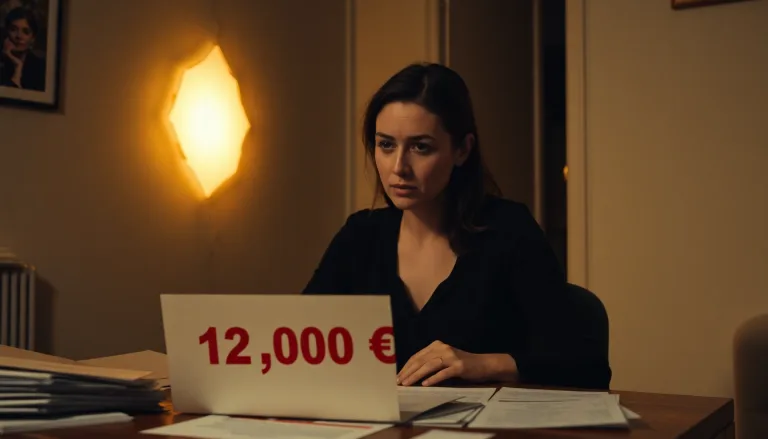 Gros plan sur une fissure dans le mur d'une maison, avec une facture à côté.