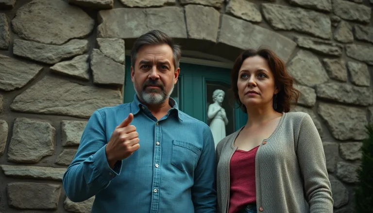 Une façade de maison présentant des fissures inquiétantes.