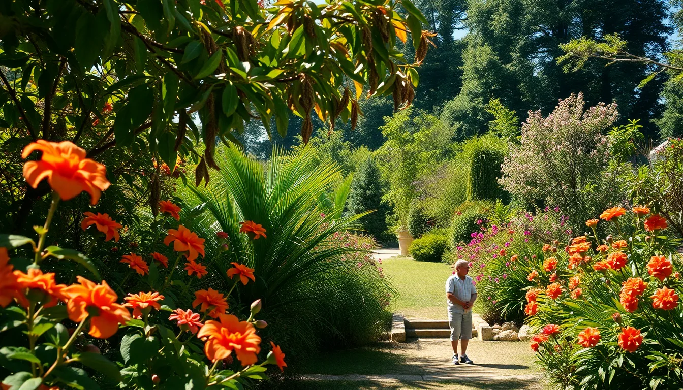 Plantes de jardin flétries par la chaleur intense