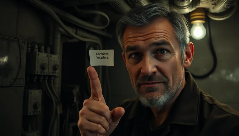 Un électricien inspectant des fils électriques potentiellement dangereux dans un mur.