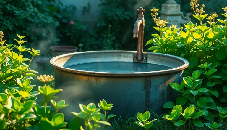 Un vieil arrosoir en métal rouillé sur une terrasse ensoleillée
