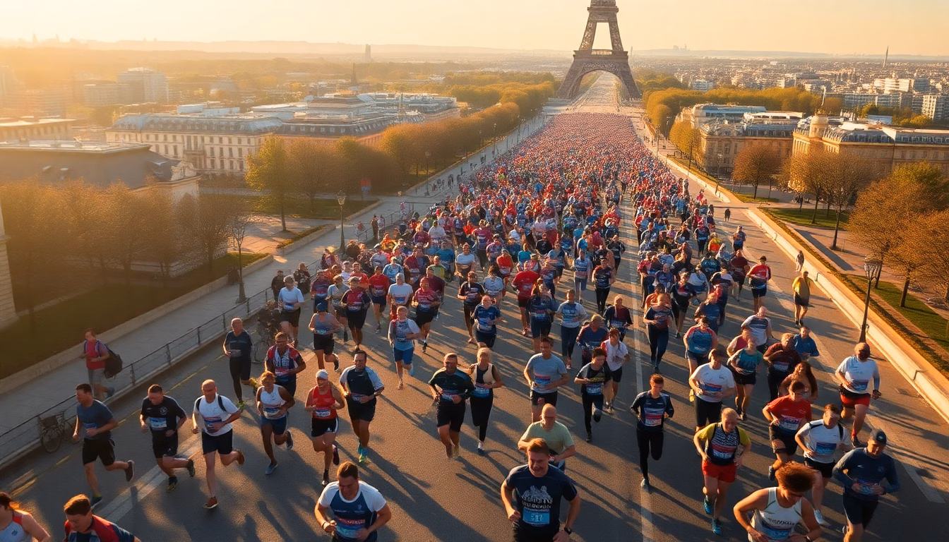 coureurs heureux aux 20km de Paris