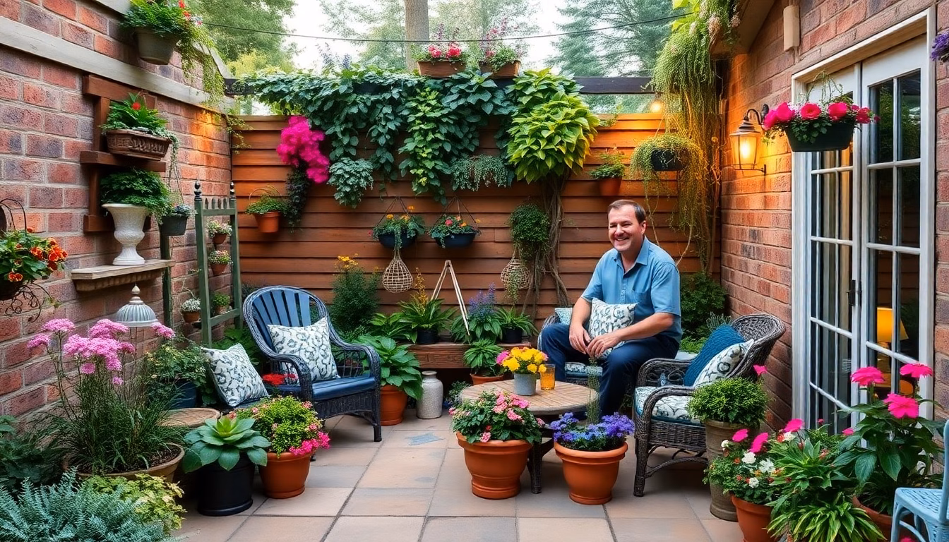 jardin fleuri et luxuriant