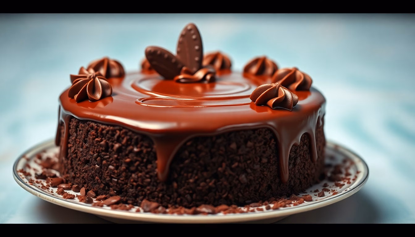 part de gâteau au chocolat moelleux