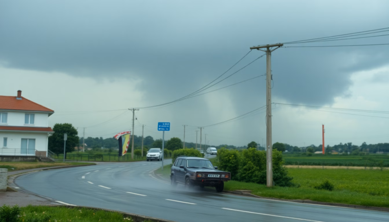 Carte météo avec alertes orages