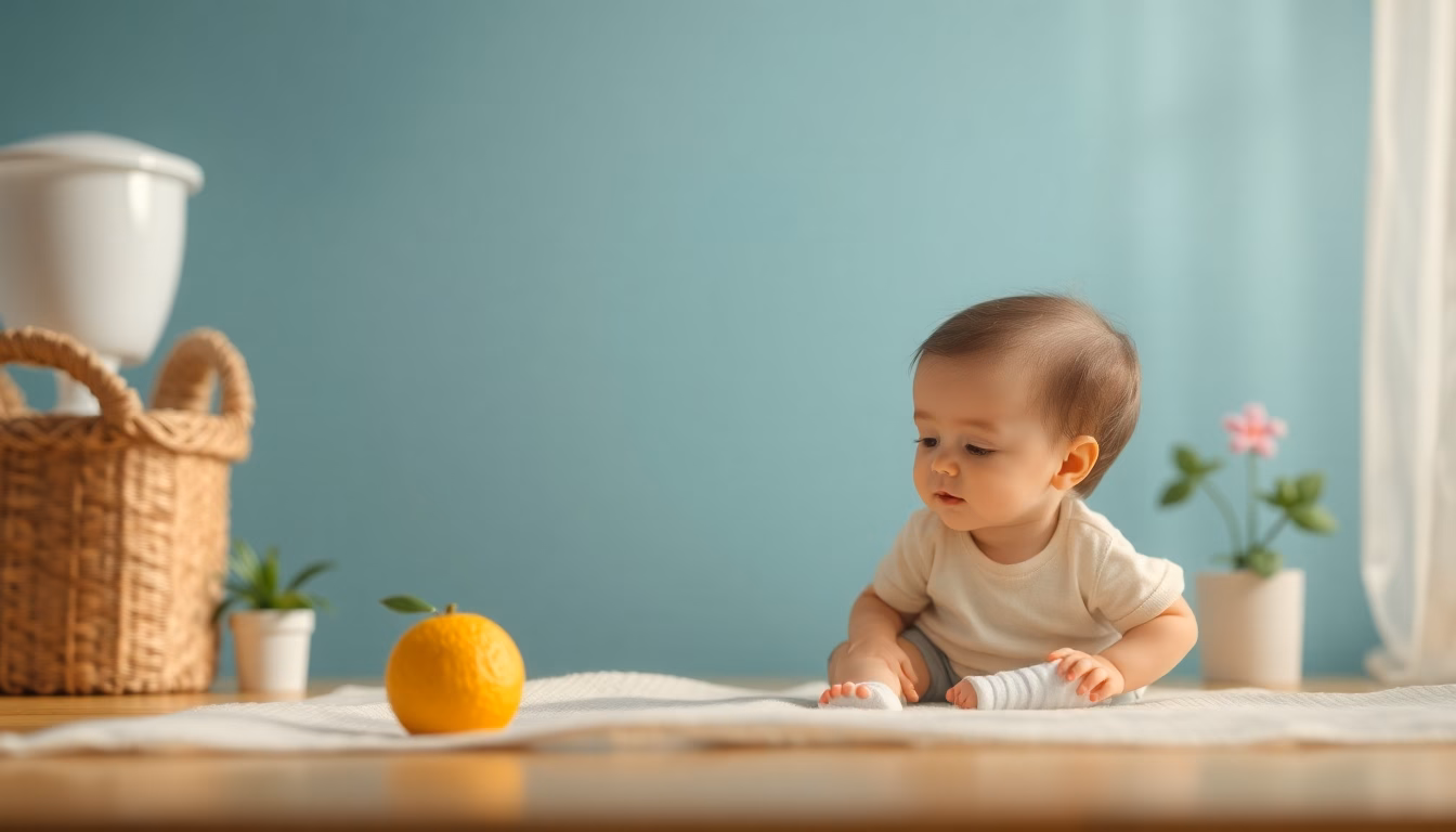couple tenant un bébé avec un calendrier en arrière-plan
