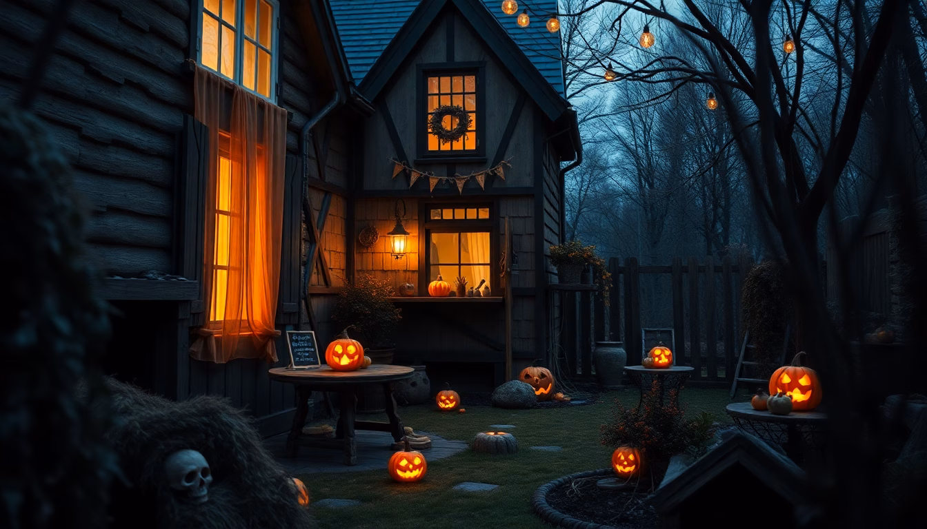 Maison décorée pour Halloween