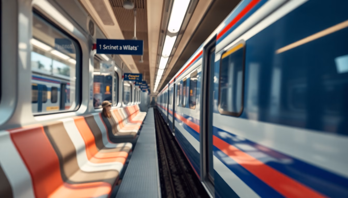 main avec carte réduction SNCF devant train