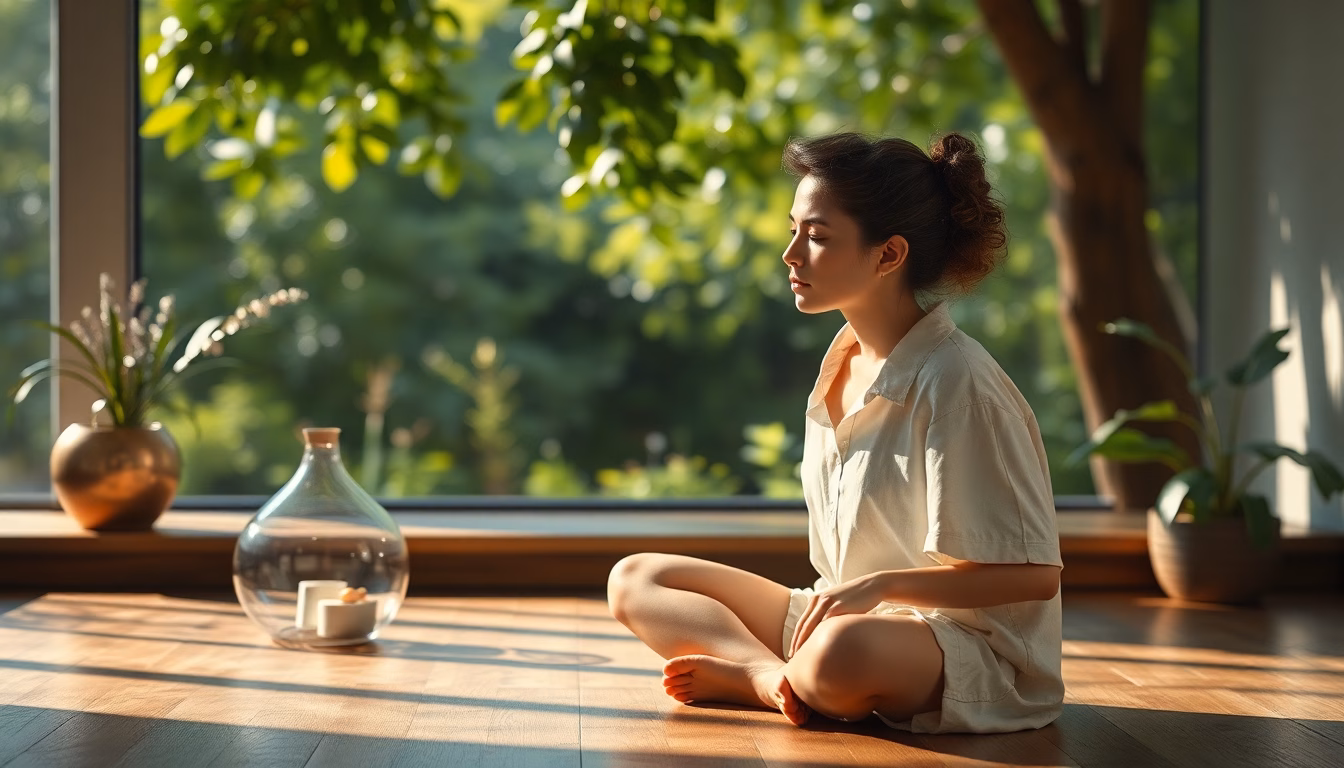 personne méditant pour retrouver la sérénité