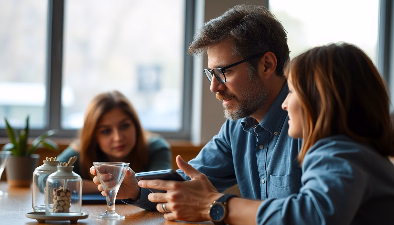 deux personnes en conversation
