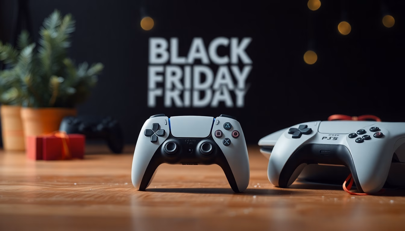 Personne avec une console PS5 et des réductions