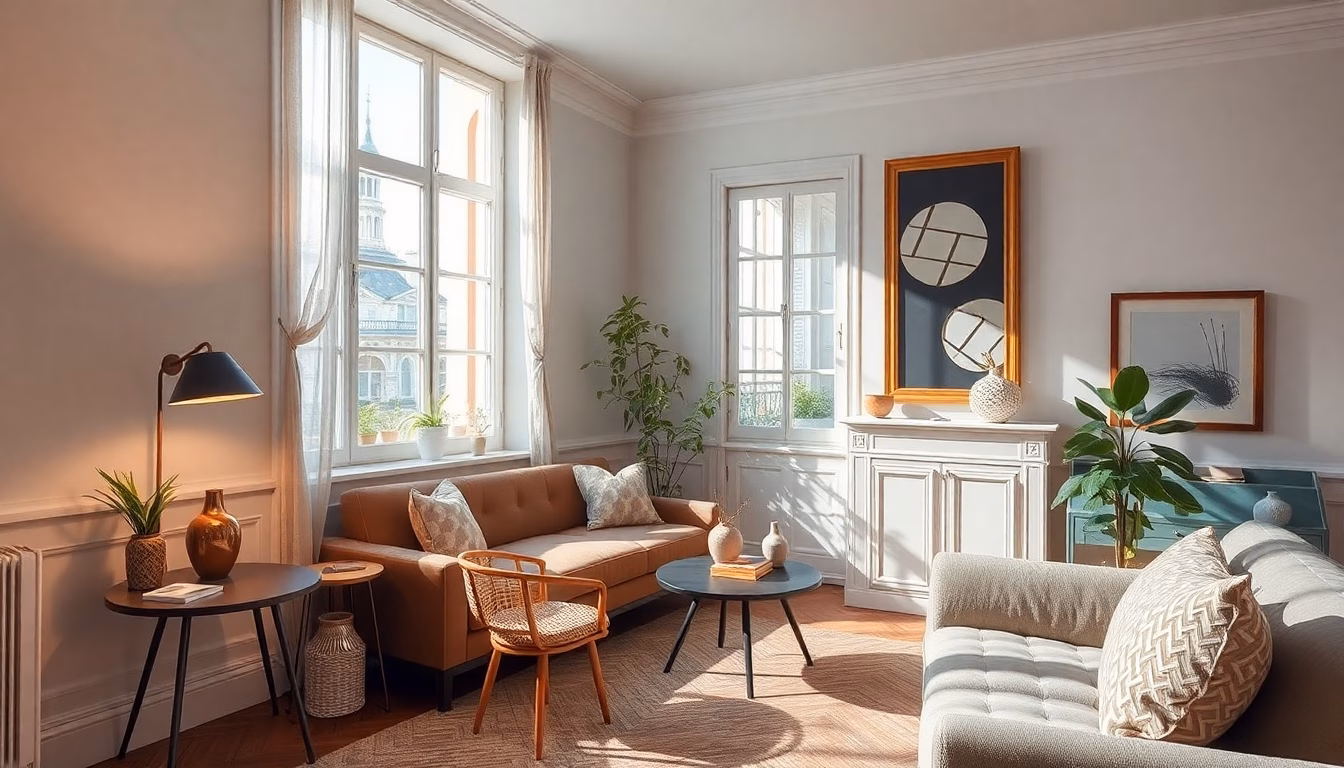 Salon intérieur style parisien